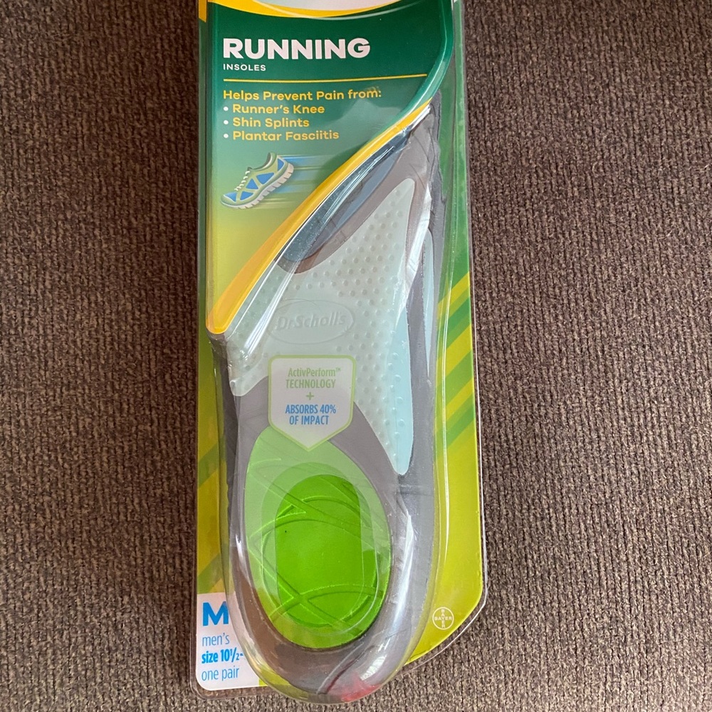 Dr. Scholl's Men's Running Insoles Medium NEW